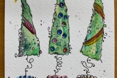 Weihnachtsbäumchen Aquarell - Vorlage Happy Painting - verkauft