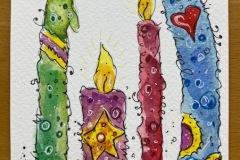 Adventskerzen Aquarell - Vorlage Happy Painting - verkauft