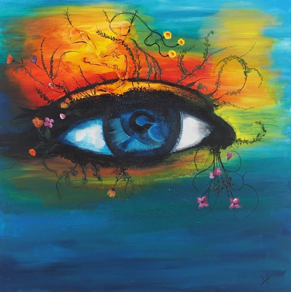 Tahereh Mafi - Ignite me - Acryl und Mixed Media auf Leinwand - 70x70