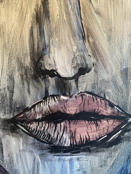 Detail Lippen und Nase