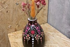 Dotting Vase 1 (10cm hoch, Durchmesser bis 6.4cm)