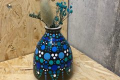 Dotting Vase 2 (10cm hoch, Durchmesser bis 6.4cm)