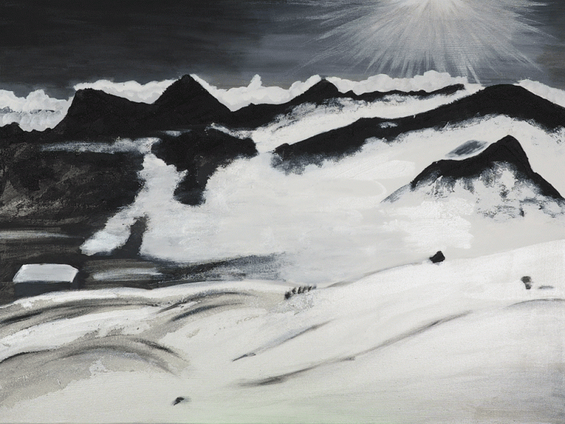 Berge um Arosa - Acryl auf Leinwand - 60x80